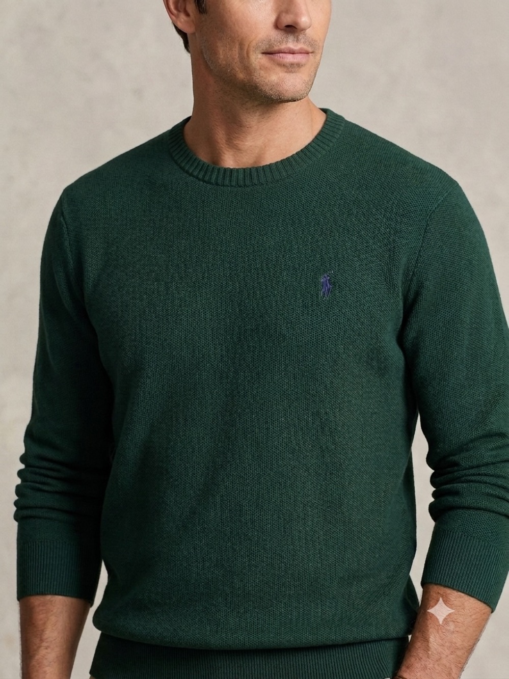 Polo Ralph Lauren Green Crewneck Sweater Size Large Tall